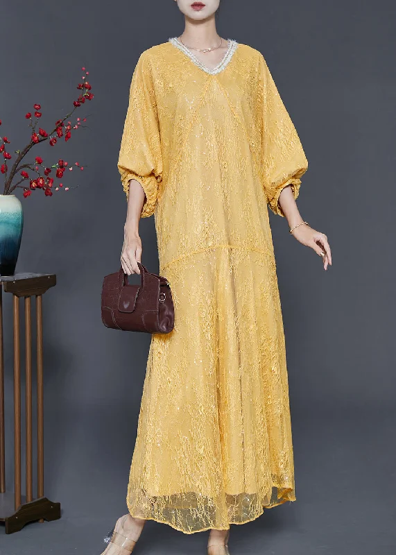 Shop and Save elegant evening dressHandmade Yellow Sequins Silm Fit Lace Party Dresses Summer Shop and Save elegant evening dressHandmade Yellow Sequins Silm Fit Lace Party Dresses Summer