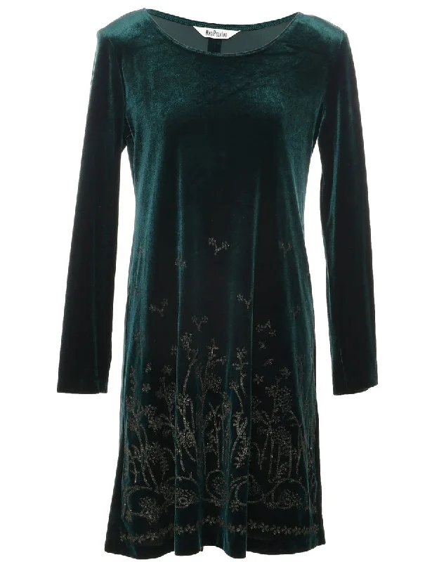 Huge Discounts casual sports coatVelvet  Sparkly Finish Evening Dress - M