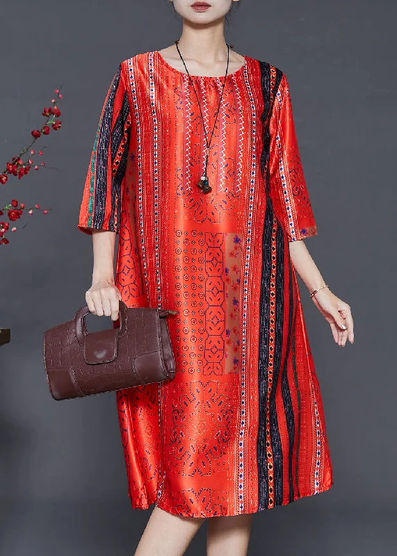 Special Buy printed dressBeautiful Red Oversized Print Chiffon Long Dress Summer