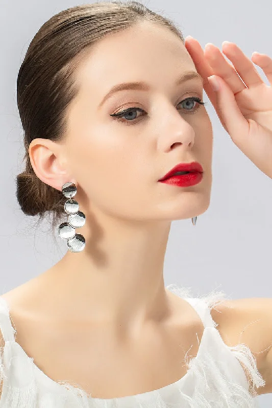 Buy Now romantic dressFashion personality geometric matching medium and long earrings 619607741285