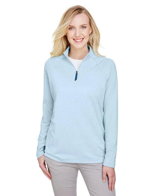 soft athletic sweatshirtDevon & Jones CrownLux Performance  Ladies' Clubhouse Micro-Stripe Quarter-Zip DG480W