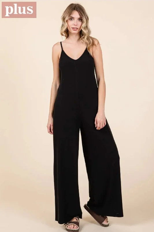 New Markdowns In Store Plus Black Ribbed Jumpsuit (sizes needed)