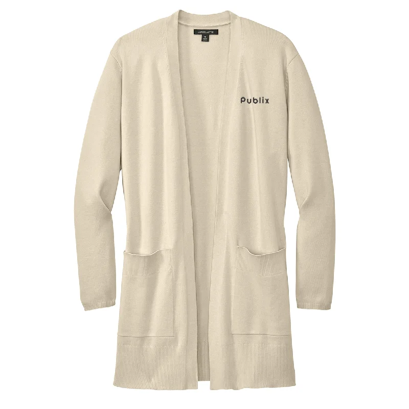 Deal Mania cozy wool-blend coatMercer+Mettle™ Women’s Open Front Cardigan Sweater - Birch
