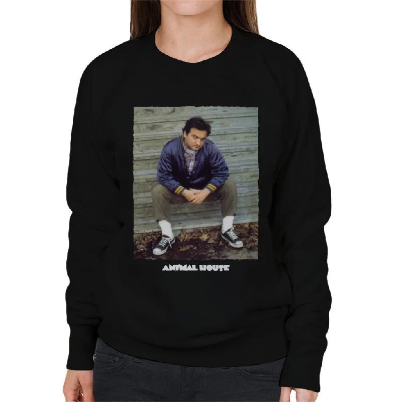 Big Savings luxe gym hoodieAnimal House John Bluto Blutarsky Sitting Women's Sweatshirt
