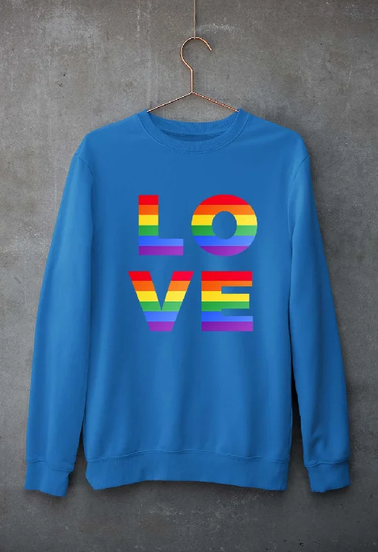 oversized gym sweatshirtLove Pride Unisex Sweatshirt for Men/Women