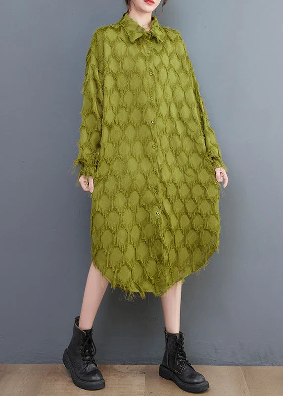 Overstock floral midi dressClassy Green Asymmetrical Patchwork Maxi Shirts Dresses Spring