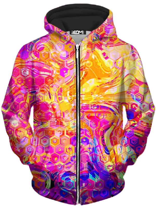 Savings Spectacular comfortable hooded sweatshirtOrnate Drip Unisex Zip-Up Hoodie