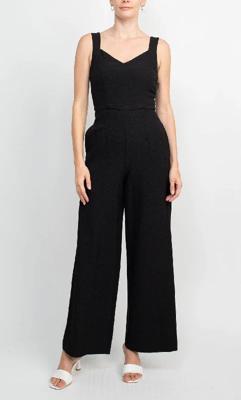 Final Markdown Donna Ricco DR51357 - V-Neck Sleeveless Jumpsuit