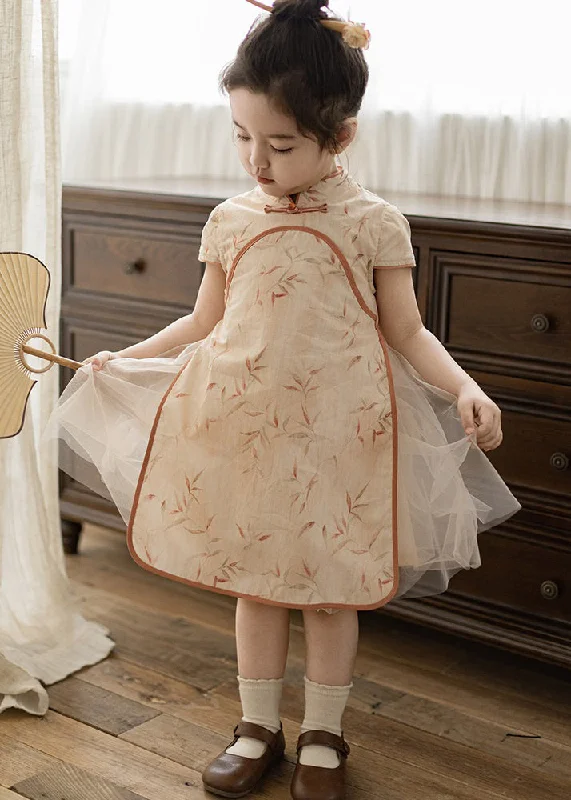 Limited Time Discount long-sleeve floral dressHandmade Orange Stand Collar Tulle Patchwork Kids Maxi Dresses Short Sleeve Limited Time Discount long-sleeve floral dressHandmade Orange Stand Collar Tulle Patchwork Kids Maxi Dresses Short Sleeve