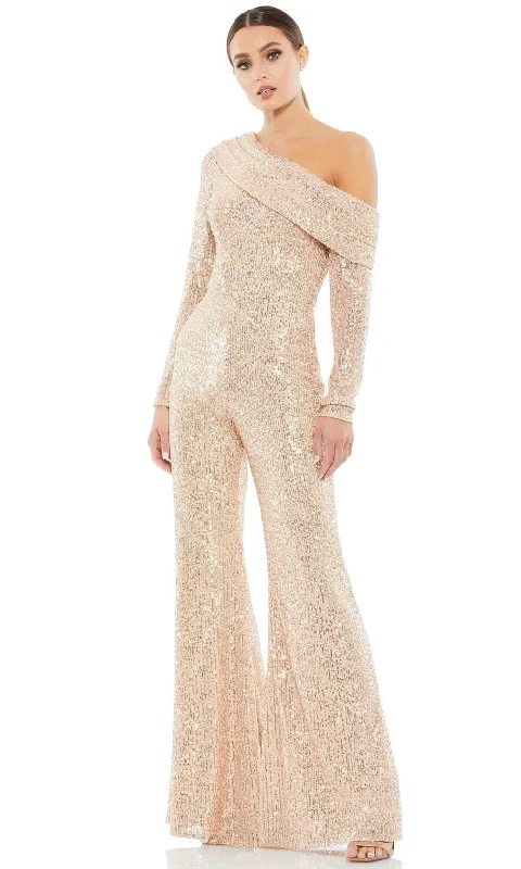 Flash Deals Ieena Duggal 26596 - One-Shoulder Sequined Jumpsuit
