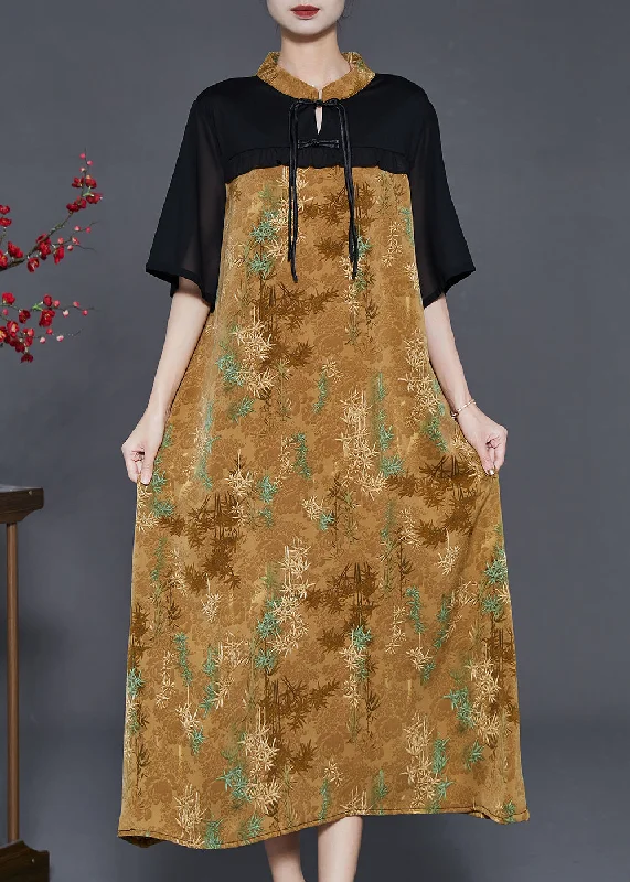 Can't Be Beat satin midi dressVintage Yellow Tasseled Patchwork Chiffon Oriental Dress Summer Can't Be Beat satin midi dressVintage Yellow Tasseled Patchwork Chiffon Oriental Dress Summer
