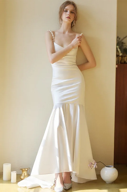 Year-End Clearance comfy dressTrumpet-Mermaid High-Low Satin Wedding Dress 826634920868 Year-End Clearance comfy dressTrumpet-Mermaid High-Low Satin Wedding Dress 826634920868