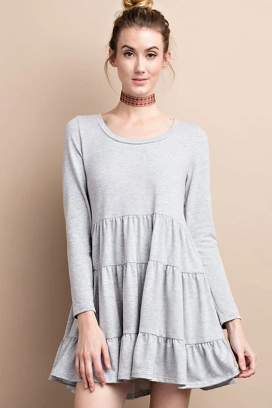 stylish party dressComfy Long Sleeve Ruffle Dress