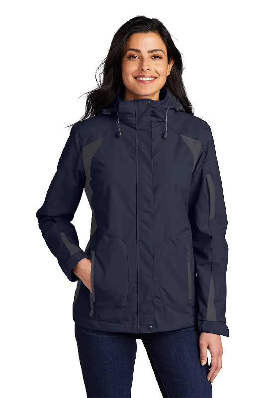 Early Bird Discount functional coatPort Authority Womens All Season II Waterproof Full Zip Hooded Jacket - True Navy Blue/Iron Grey Early Bird Discount functional coatPort Authority Womens All Season II Waterproof Full Zip Hooded Jacket - True Navy Blue/Iron Grey