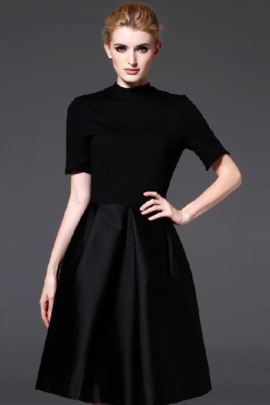 chic dressShort Sleeve Black Dress