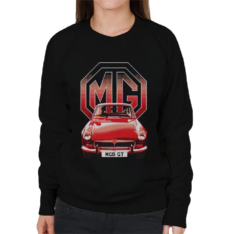 workout style hoodieMG B GT Red British Motor Heritage Women's Sweatshirt