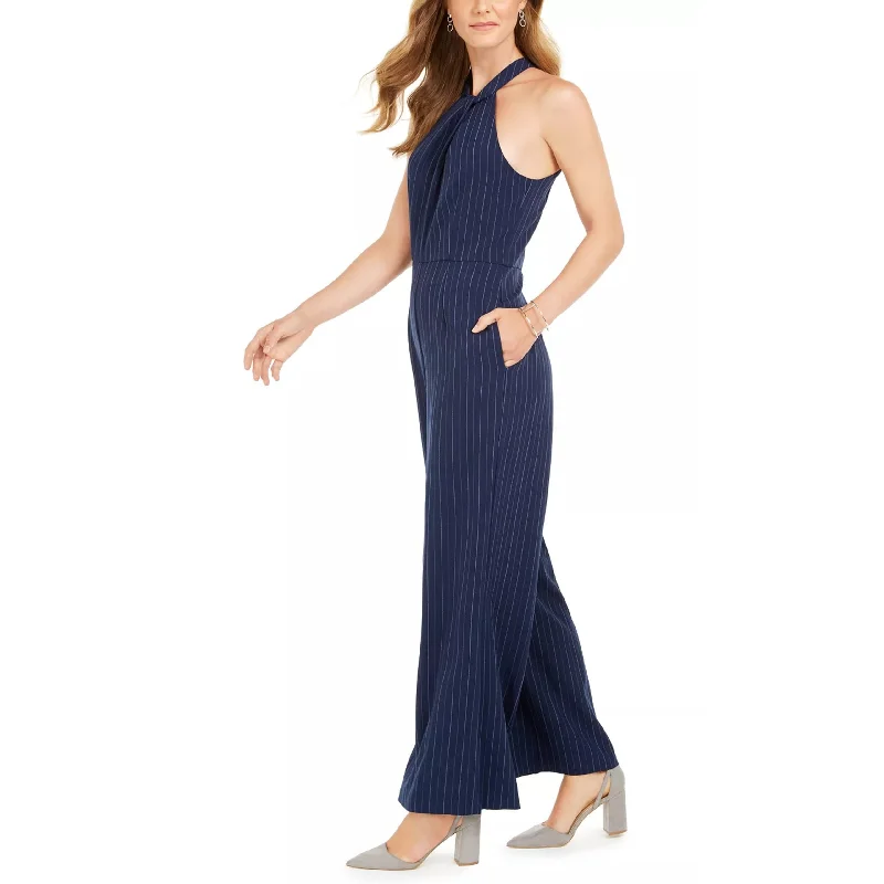 Stock Clearance Julia Jordan Women's Pinstriped Jumpsuit Blue Size 12