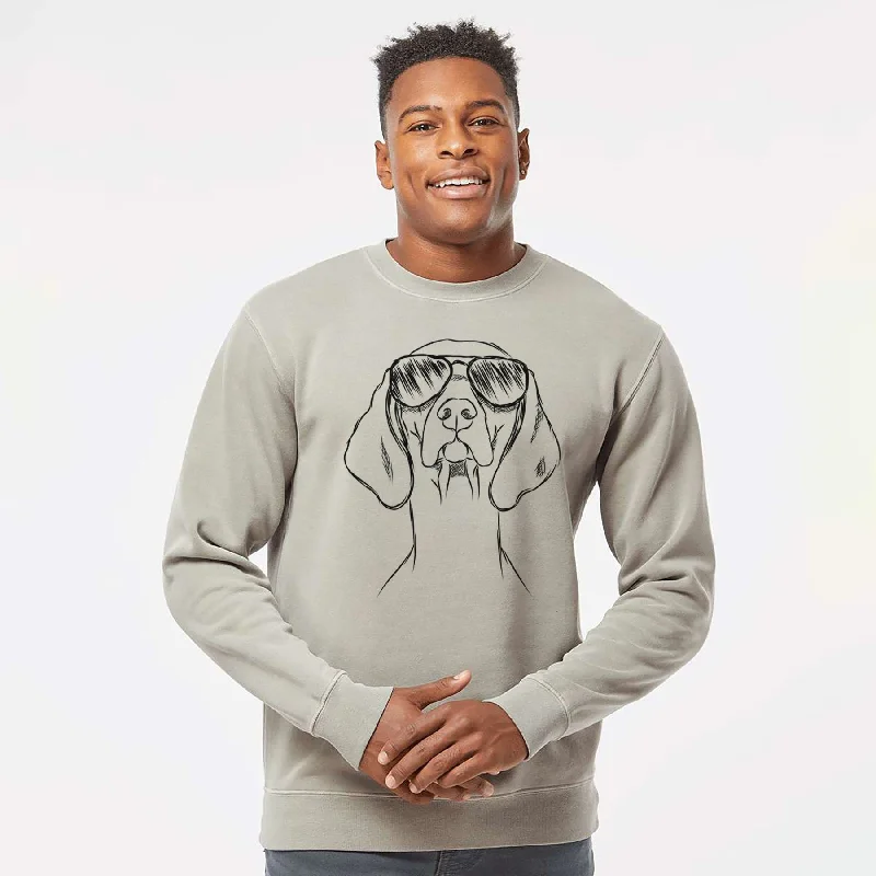 fashion gym hoodieAviator Sawyer the Vizsla - Unisex Pigment Dyed Crew Sweatshirt