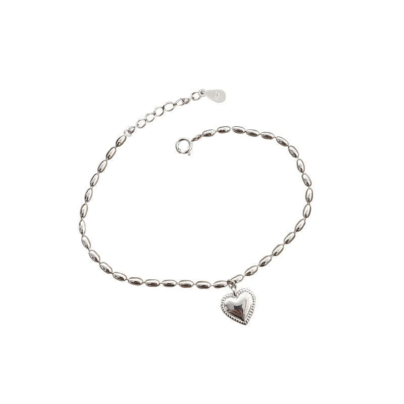 Seasonal Clearance elegant shift dressSilver plated rice heart bracelet 616834204190