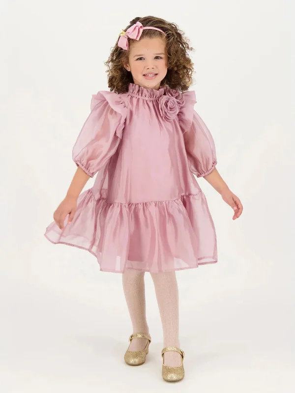 Best Bargains pleated dressAngels Face Girls Lark Rose Trim Dress in Pink