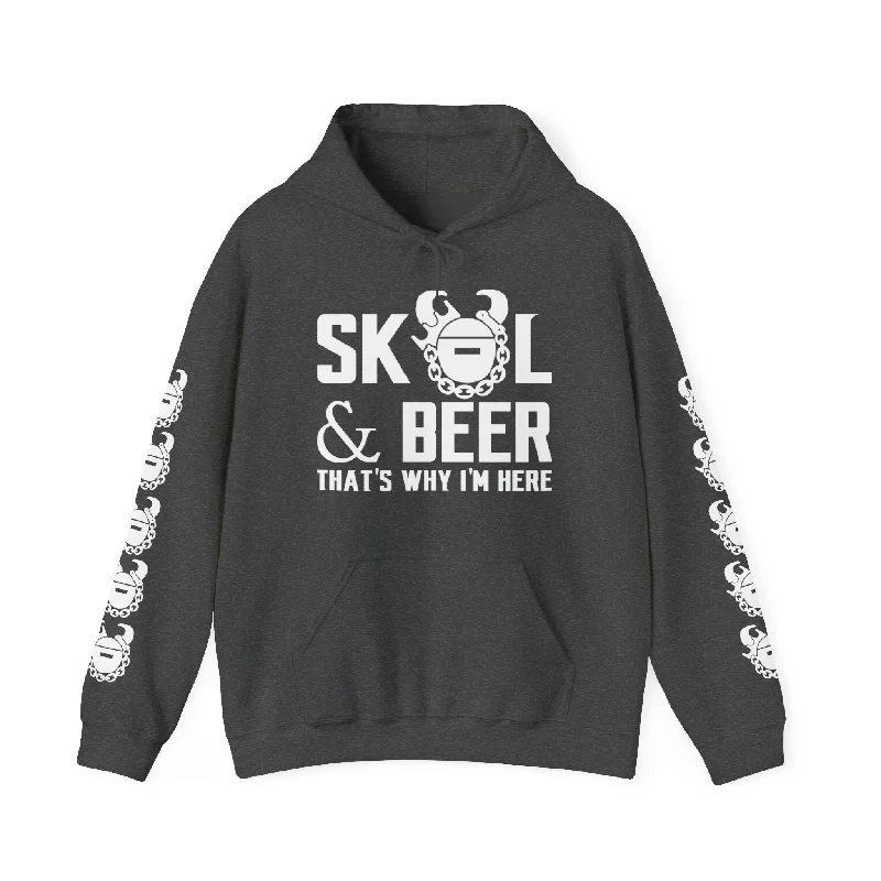 Can't Be Beat Unisex Heavy Blend™ Hooded Sweatshirt - & BEER + Game Day Helmet (Sleeves)