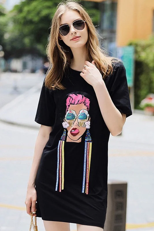 floral wrap dressCool Girl Print T-Shirt Dress