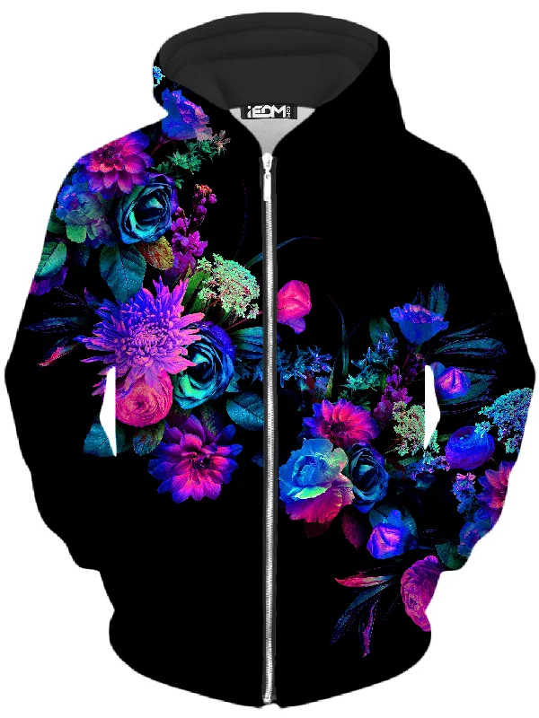 Low Prices oversized pullover sweatshirtDarkest Bloom Unisex Zip-Up Hoodie