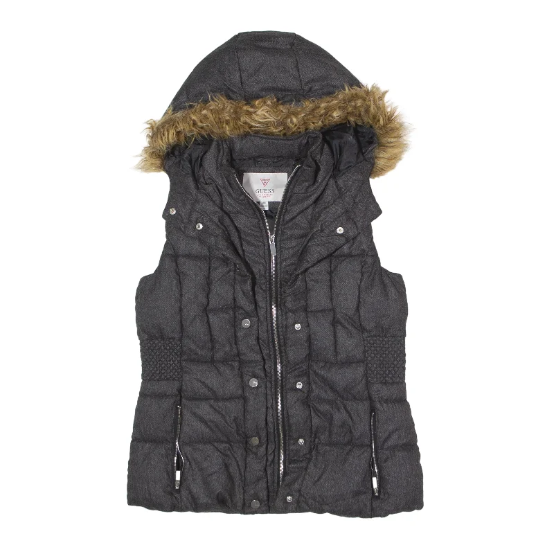 high-fashion coatGUESS Puffer Gilet Grey Womens UK 8