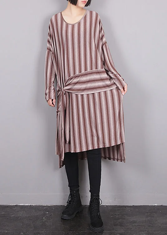 Best Bargains luxury dressRed O-Neck Asymmetrical Striped Low High Design Maxi Dress Fall Best Bargains luxury dressRed O-Neck Asymmetrical Striped Low High Design Maxi Dress Fall