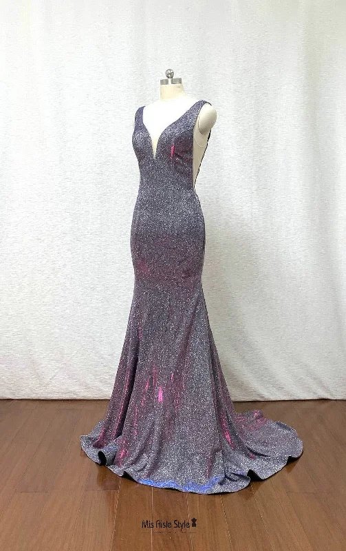 Take Advantage wrap-around dressSexy Mermaid Low Back Sparkle Evening Dress