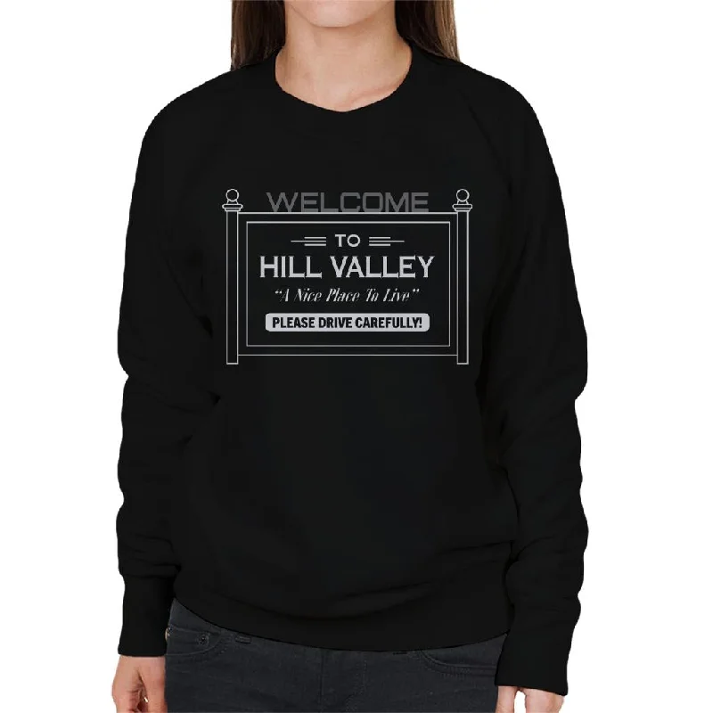 Huge Discounts lightweight workout sweatshirtBack to the Future Welcome To Hill Valley Women's Sweatshirt