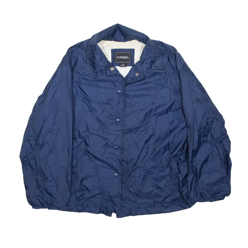 Best Deals oversized trench coatOUTBROOK Coach Jacket Blue Nylon 90s Womens L