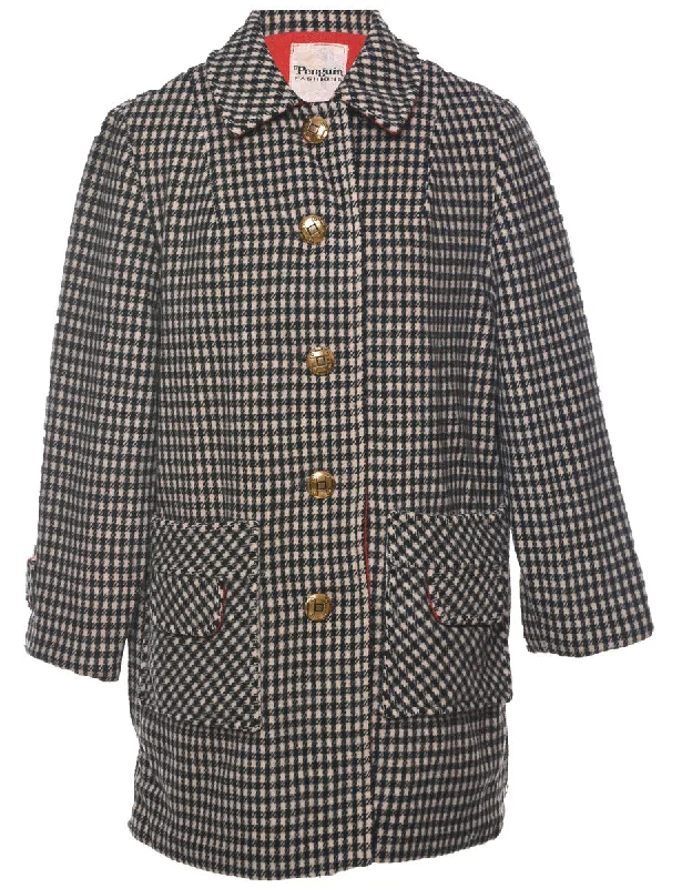 TIME-Limited Offer everyday winter coatChecked Wool Coat - L