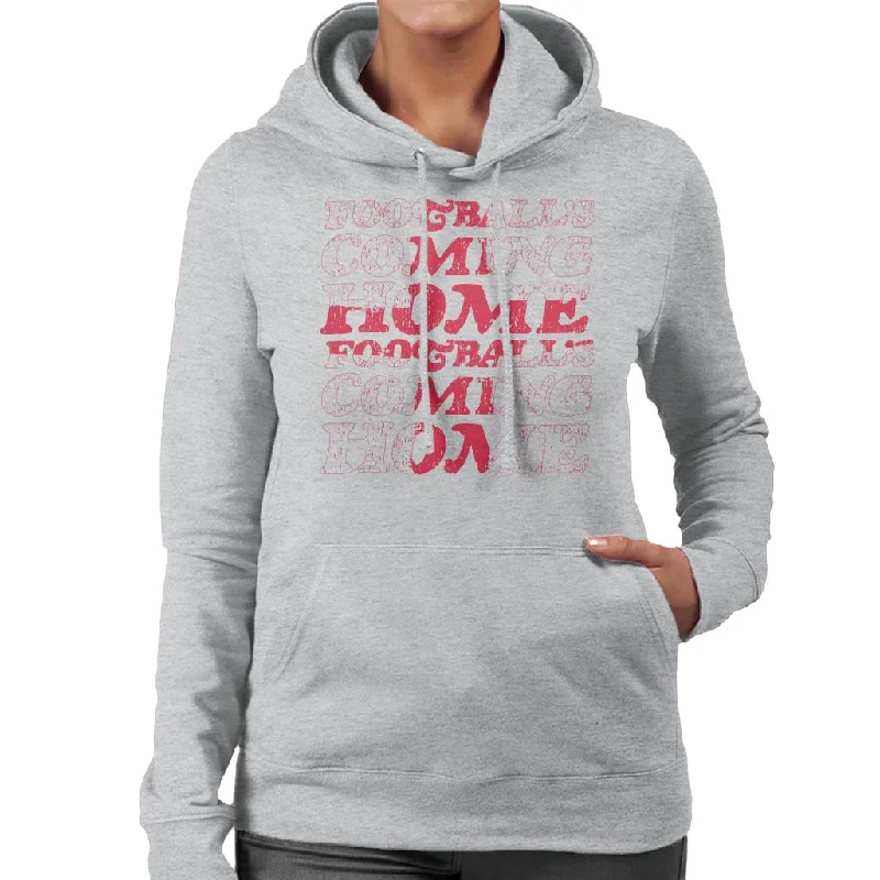 warm hooded sweatshirtFootball's Coming Home Cascade Flag Outline Women's Hooded Sweatshirt