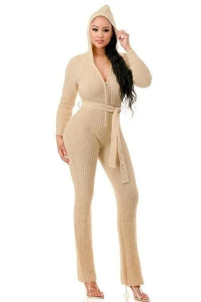 Stock Clearance Monroe Hooded Jumpsuit
