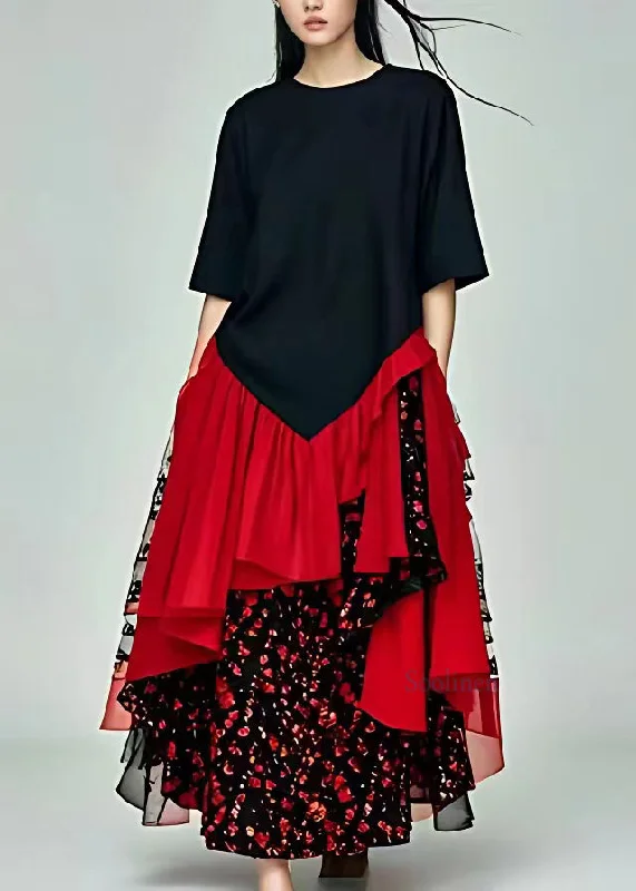 Extra Discounts stylish party dressFine Black O-Neck Patchwork Chiffon Maxi Dresses Summer Extra Discounts stylish party dressFine Black O-Neck Patchwork Chiffon Maxi Dresses Summer