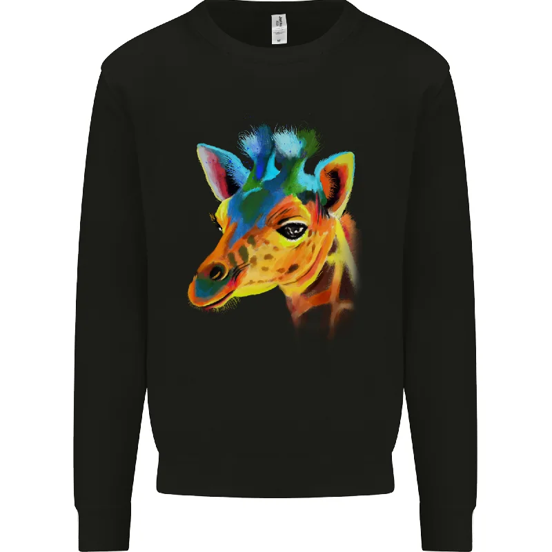 bold workout sweatshirtA Giraffe Watercolour Mens Sweatshirt Jumper