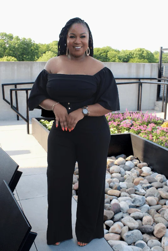 Last Chance Classic Black Petite Jumpsuit