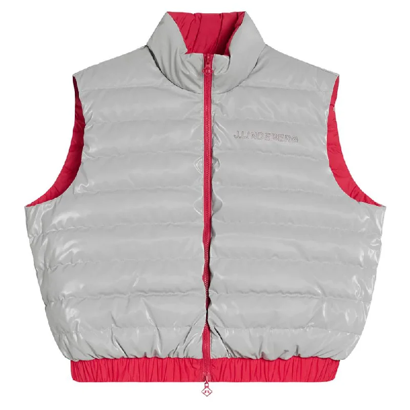 faux fur coatJ.Lindeberg Isla Reversible Golf Vest Silver - FW23 Women