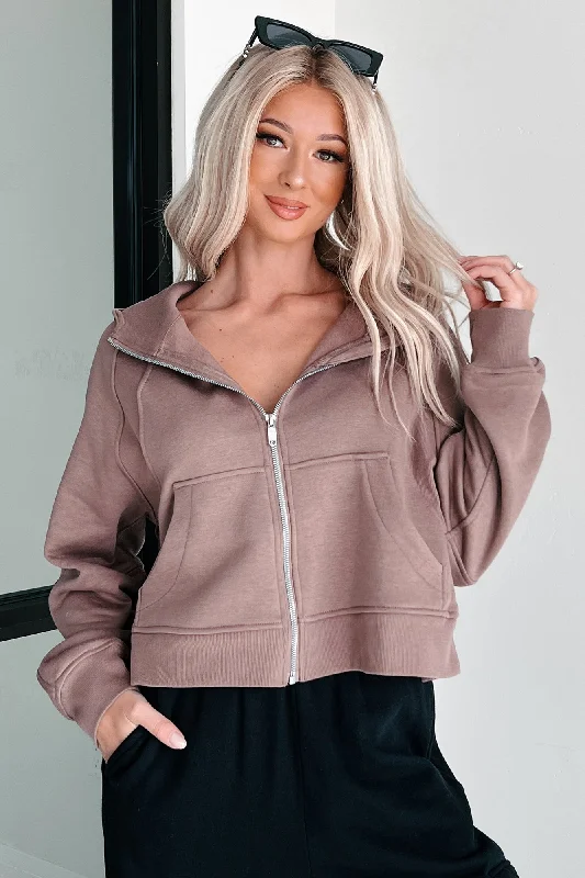 Bonus Savings athletic style hoodieMiles Ahead Zip-Up Hoodie (Truffle) - Ships by 10/17