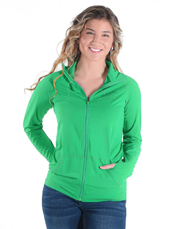 insulated trench coatCowgirl Tuff Womens Cooling UPF Money Green Nylon Softshell Jacket