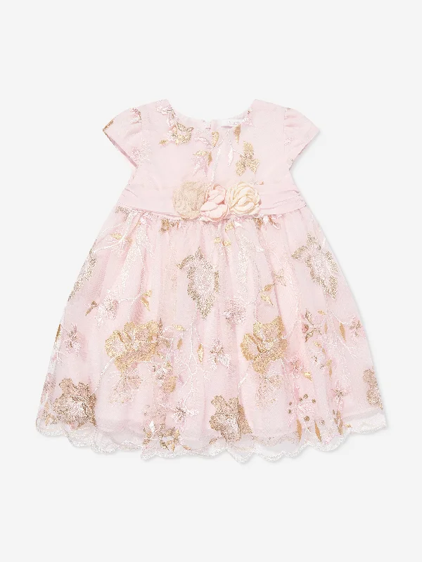 Steals and Deals casual midi dressPatachou Girls Floral Lace Occasion Dress in Pink