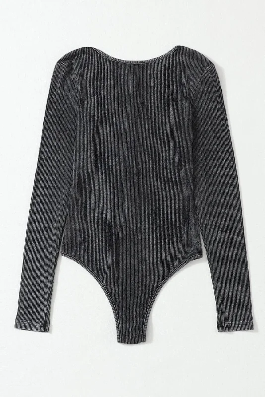 Low Prices Button-Front Ribbed Knit Top for Women