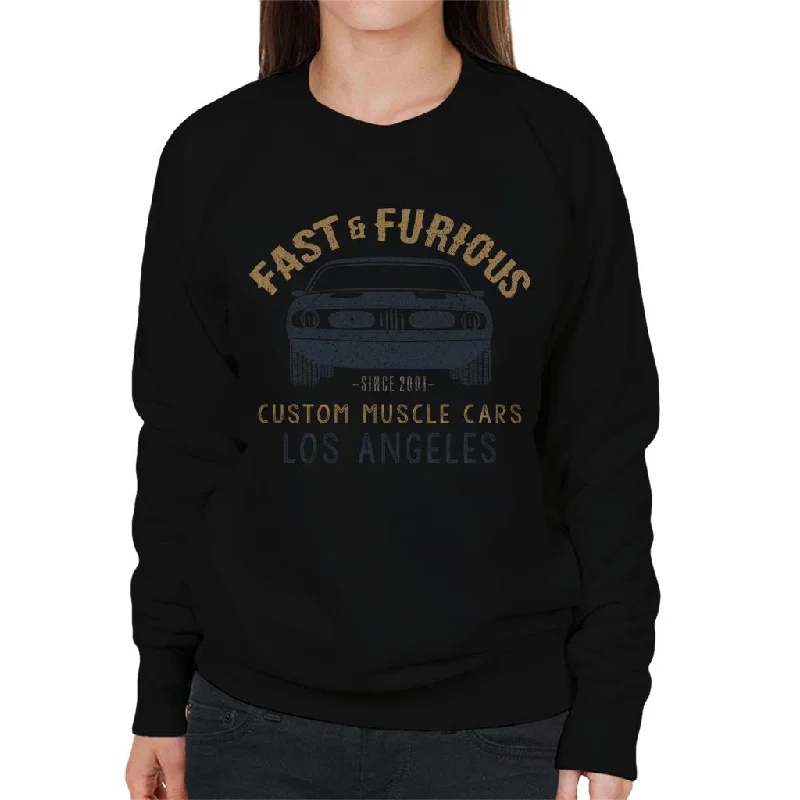 cool workout sweatshirtFast and Furious Custom Muscle Cars Los Angeles Women's Sweatshirt