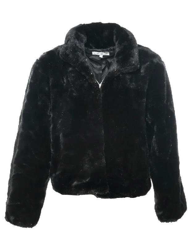 Last Chance lightweight outerwearBlack Faux Fur Jacket - L