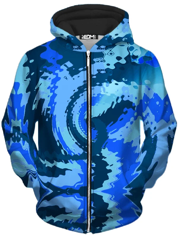 graphic hoodie with printBlue Magic Unisex Zip-Up Hoodie