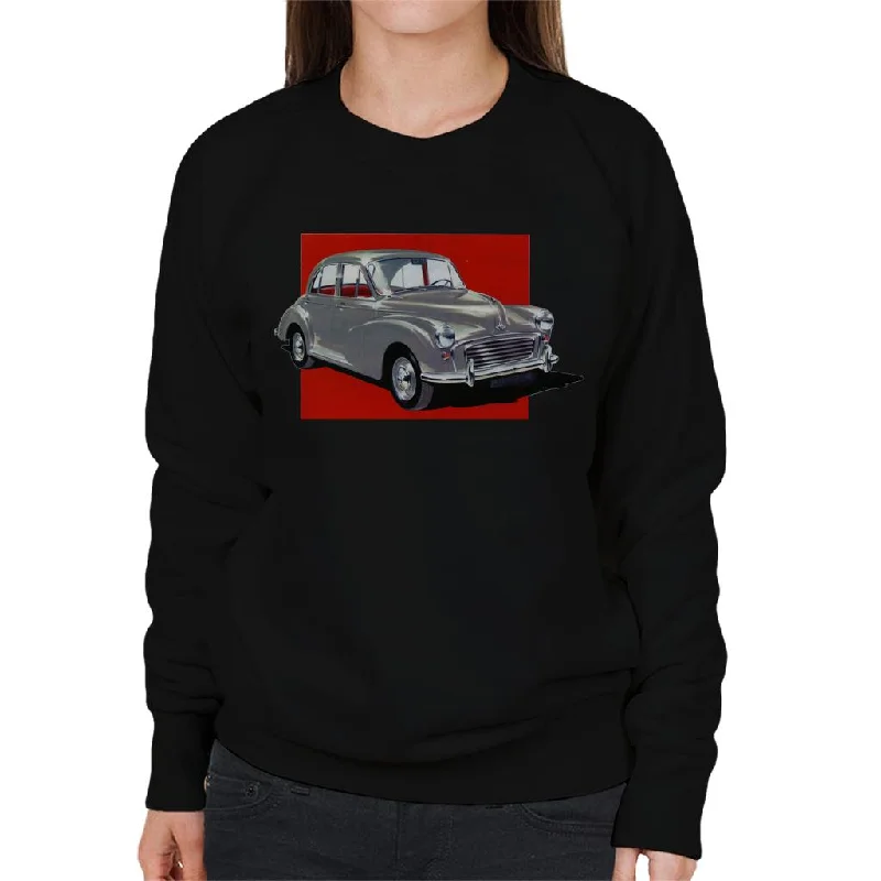 slim fit workout hoodieMorris Minor Red Background British Motor Heritage Women's Sweatshirt