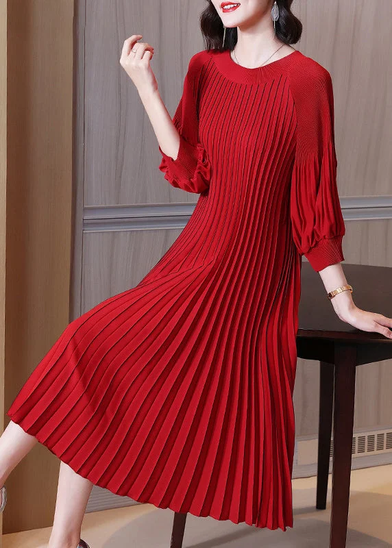 Price Rollback ruched dressPlus Size Red O-Neck Wrinkled Maxi Dress Lantern Sleeve Price Rollback ruched dressPlus Size Red O-Neck Wrinkled Maxi Dress Lantern Sleeve