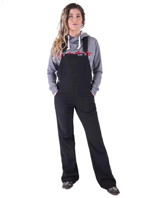 insulated jacketCowgirl Tuff Womens Work Hard Play Hard Black Nylon Fashion Overall