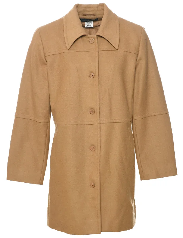 Seasonal Sale fitted trench coatSingle Breasted Wool Coat - L